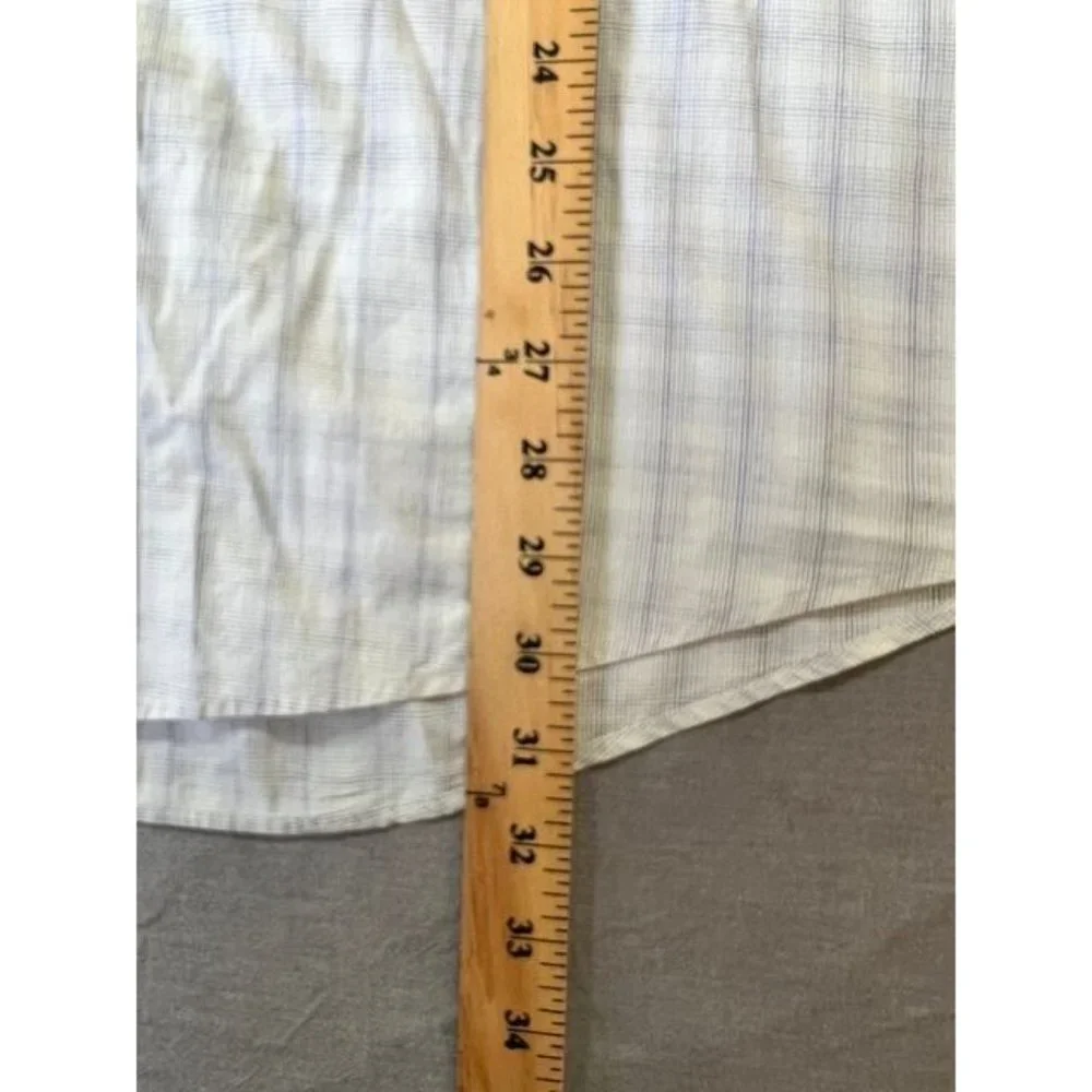 Banana Republic Shirt Adult Large Gray Check Long Sleeve‎ Button Up Casual Mens.